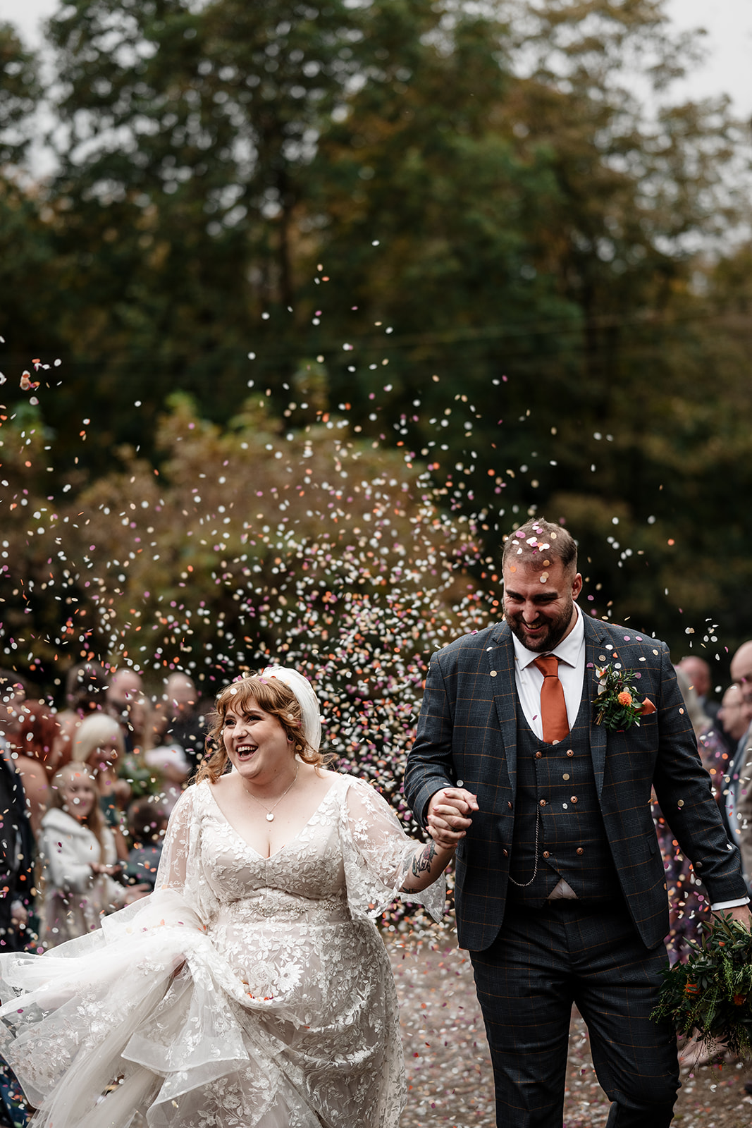 the parlour at blagdon, north east wedding photographer, northumberland wedding photographer, confetti